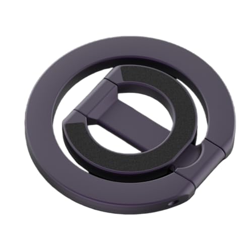 Image of Magnetic Ring Holder for MagSafe Dual-Side Magnetic, Removable Gym Phone Grip with Kickstand for iPhone 16 /15 /14 /13 /12 / Series MagSafe Case All Phones Compatible with Magnetic Car Mount -Purple