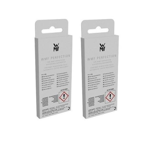 WMF Perfection Pastillas de limpieza XW1310 para cafeteras | Pack de 2 Elimina aceites y residuos de café Para oficina y hogar Eliminación de depósitos de café