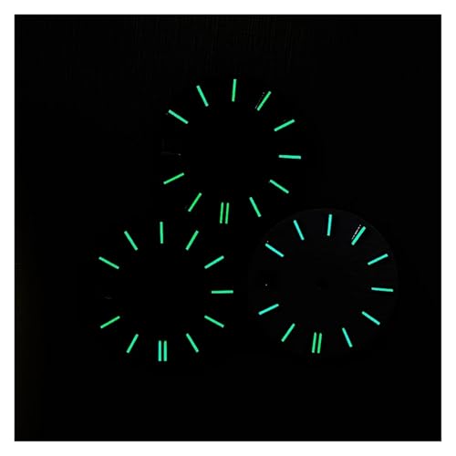 Cadran NH35 stérile noir ondulé pour réparer une montre à date lumineuse