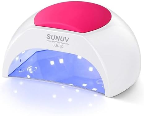 SUNUV Gel Nail Polish Kit with UV Light for Nails — shown in a real home setting for scale