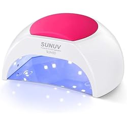 SUNUV SUN2C UV Light for Nails, UV LED Nail Lamp with 4 Timer Settings, Curing Lights Compatible with All Gel Polish Rose