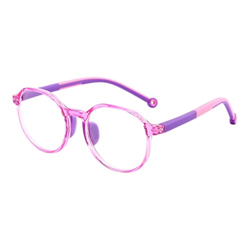 F Fityle Lunettes anti- bleue pour enfants - Monture incassable pour garçons et filles (3-12 ans), Violet