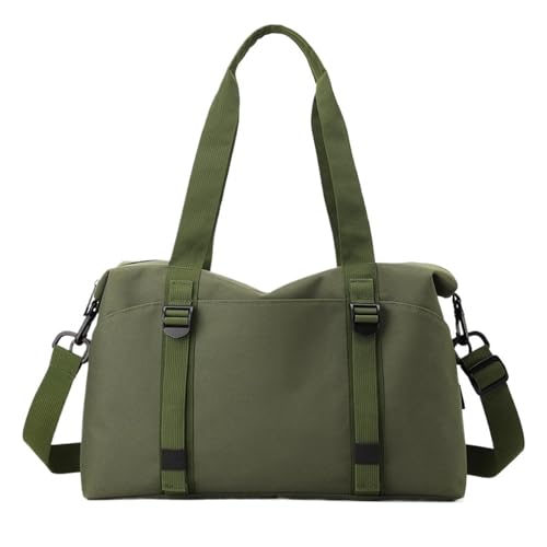 Compatible For Fashion Casual Women Men Travel Duffle Bag Tote Large Capacity Male Handbag(Army green)