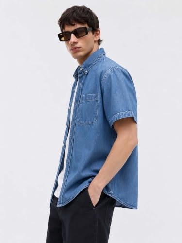 Image of Lymio Shirt for Men | Cotton Denim Shirt for Men | Regular Fit Stylish Long Sleeve Shirts (LMS-48-49)