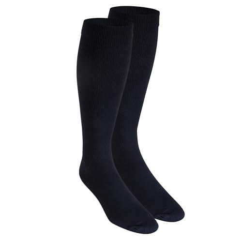 Image of Truform Compression Socks, 15-20 mmHg, Knit Women's Dress Socks, Knee High Over Calf Length