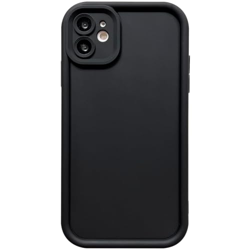 Image of Puxicu Slim Case for iPhone 12, Enhanced Camera Protection, Shockproof Skin-Friendly Touch Soft Case Cover for iPhone 12 Phone 6.1 inch, Black