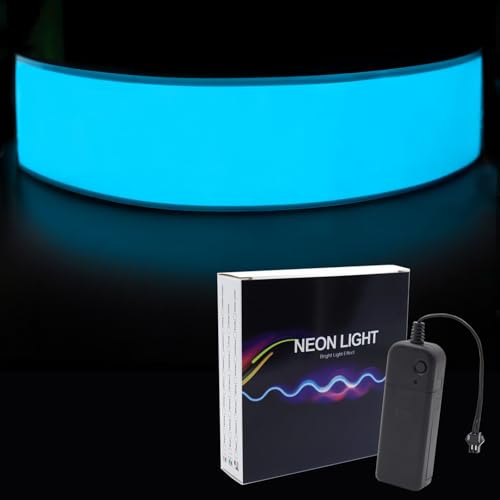 Image of Flexible Led Panel,Electroluminescent Panel Sheet EL Tape Cuttable Soft for Mask Eye Cosplay Party Decor DIY-Continuous /Slow Flash /Fast Strobe 3x24 cm Lightblue (Iceblue, 5 * 30)