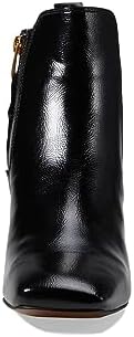 Franco Sarto Womens Waxton Square Toe Ankle Bootie Black Water Patent 9 M | Image 1