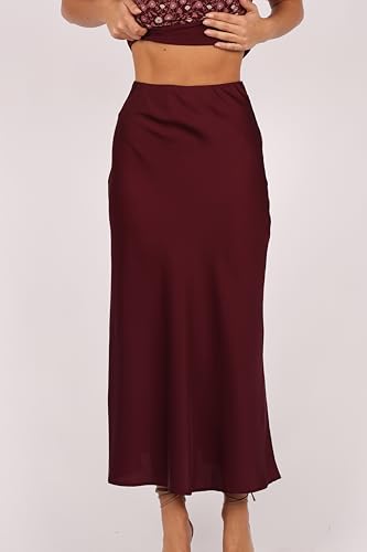Image of Petal & Pup Women's Nellie Satin Midi Skirt