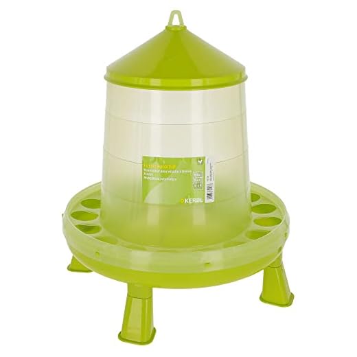 Kerbl Mangeoire automatique avec pieds, support pour volaille (poussins/poules/canard), utilisation alimentaire