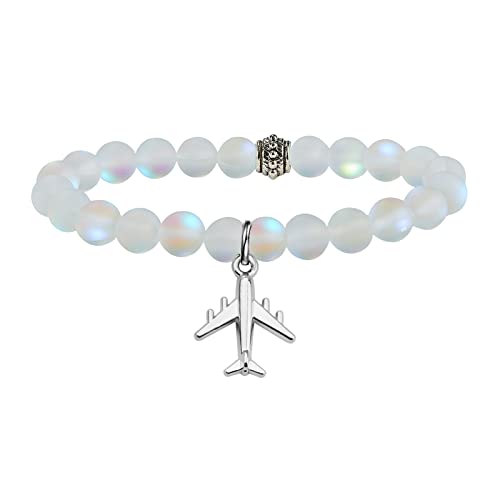 UJIMS Airplane Bracelet Flight Attendant Graduation Gifts for Flight Student Pilot Jewelry Traveller Aviation Crew Gifts