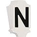 Brady 5010 Series Number and Letter Labels, Pack of 10 Labels, Black, N