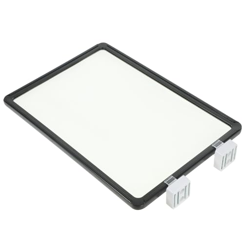 Amosfun Etiquetas Magnéticas Negras A4 300x210 Mm Doble Imán para Señalización y Clasificación en Almacenes, Suministro de Supermercado y Carteles Guía Borrables para Estanterías