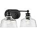 Progress Lighting P300396-31M Singleton Collection 2-Light Vanity Light Matte Black