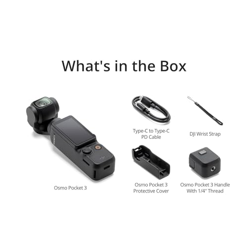 Image of DJI Osmo Pocket 3 Vlogging Camera with 1'' CMOS & 4K /120fps Video, 3-Axis Stabilization, Fast Focus, Face /Object Tracking, Rotatable Touchscreen Bundle with Deco Gear 2 Lapel Microphones + 128GB Card