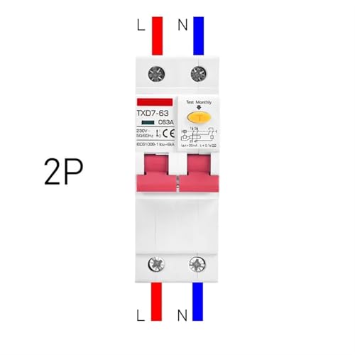 Protecteur de fuite 15mA 30mA contre le risque d'électrocution pour disjoncteur triphasé RCD 2P