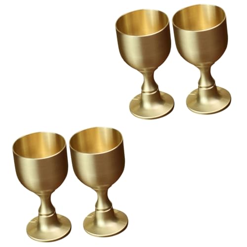 COLLBATH 4stücke Altar-weinkelch Kupferlegierung Dekorativer Metallbecher...