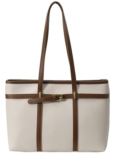 Retro Solid Tote Bag for Women Large Capacity Practical Work Travel Shoulder Bags PU Leather Underarm Bag 2025 - Main Image