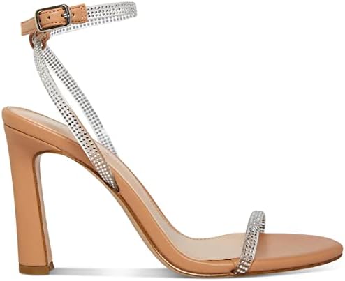 Madden Girl Womens Tashaa Embellished Ankle Strap Heels Tan 11 Medium (B,M) | Image 1
