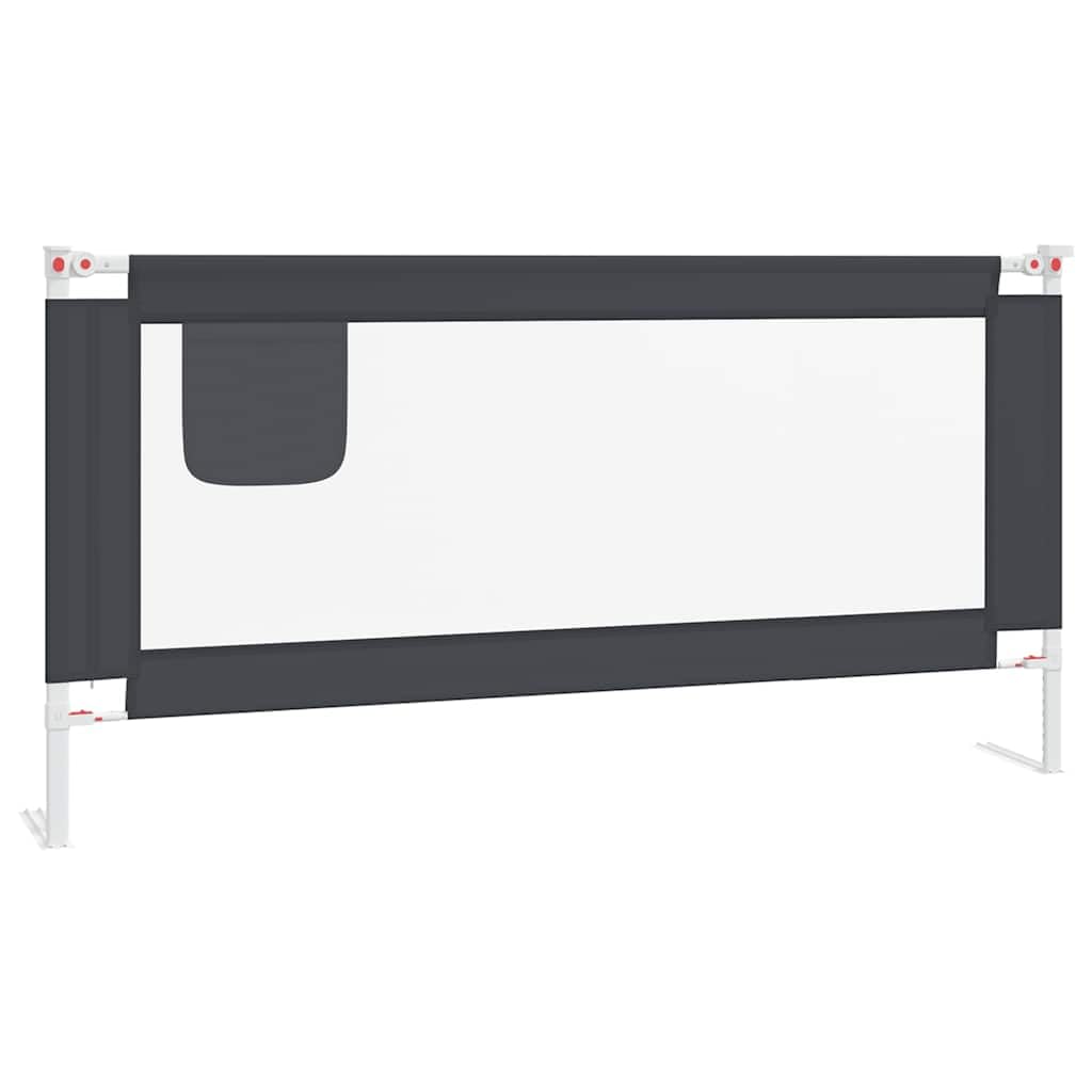 Generisch Kleinkind-Bettschutzgitter Dunkelgrau 180x25 cm Stoff,Baby & Kleinkind,Babysicherheit,Baby-Bettschutzgitter-10231