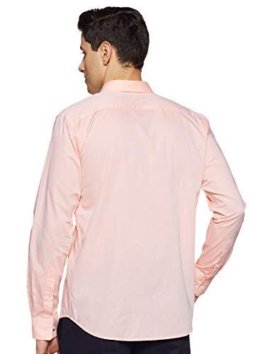Image of Park Avenue Men's Pure Cotton Stripe Pattern Slim Fit Semi Cutaway Collar Full Sleeve Formal Shirt