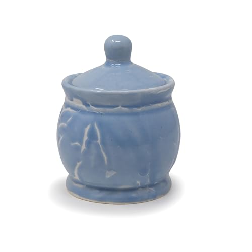 Image of The Himalayan Goods Company 300 ml Ceramic Handi, Utility Box, Tea Coffee & Sugar, Spice, Pickle & Salt Pepper Container (Blue)