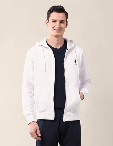 Image of U.S. Polo ASSN. Solid Regular Fit Sweatshirt for Men - Comfortable, Full Sleeves Men Sweatshirts