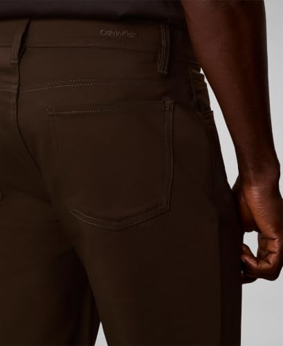 Image of Calvin Klein Men's Move 365 Stretch Slim Fit Wrinkle Resistant Tech Woven Pant