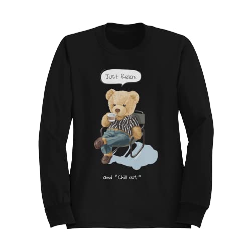 The Tee ShopUnisex Pullover Cotton Woolen Just Relax! Printed Sweatshirt for Winter for Men and Women