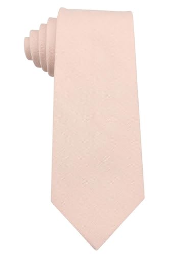 Image of Mens Solid Linen Ties - Regular Width Pattern Necktie for Men