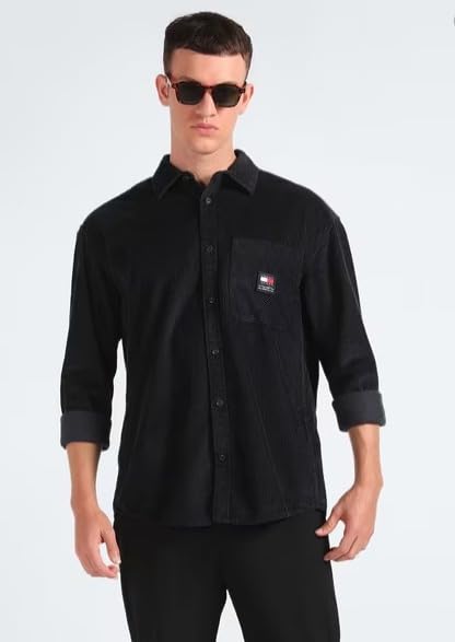 Image of White. G Service Trader || Men's Solid Slim Fit Cotton Casual Shirt with Spread Collar & Full Sleeves Formal Shirt