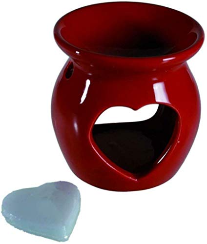 Be-Creative Aceite de corazón de cerámica con cera perfumada...