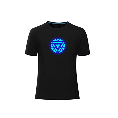 SEYE1u00b0 La Camiseta De Los Hombres, La Camiseta De Iron Man, Una Camisa Juvenil Unisex, La Batalla Final, Puede Brillar por La Noche