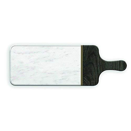 Grey Marble & Teak Effect MELAMINE Appetiser / Cheese Board / Tapas Platter / Server