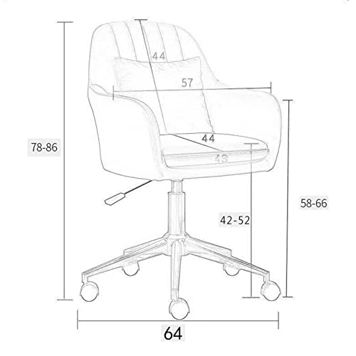 Chaise de bureau bureau à domicile pivotante réglable avec accoudoir - 3