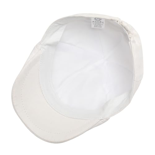 Image of ZLYC Men Cotton Flat Cap Summer Scally Ivy Gatsby Newsboy Beret Driver Cabbie Hunting Hat