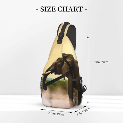 Bolso Sling Unisex Negro Tipo Chest Bag miniatura 2