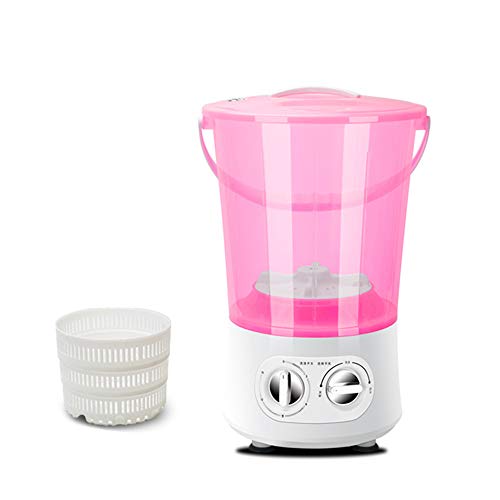 Mini Bewegliche Turbo Waschmaschine, Kleiner Schlafsaal Waschbecken, Unterwäsche Waschmaschine, Camping Wohnung Wohnheim,Rosa
