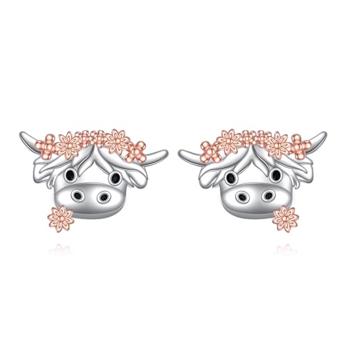 YAFEINI Aniaml Stud Earrings 925 Sterling Silver Cute Animal Dog Jewelry for Women Birthday Gifts