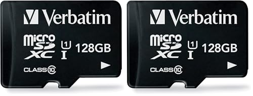 �o�[�x�C�^�� (Verbatim) microSD 128GB �ő�90MB/s UHS-1 U1 class10 �A�C�E�I�[�E�f�[�^�@��ɂ����S�̍����T�|�[�g �X�}�[�g�t�H�� �^�u���b�g�̎ʐ^�⓮��ۑ��� MXCN128GJVZ5 (× 2)