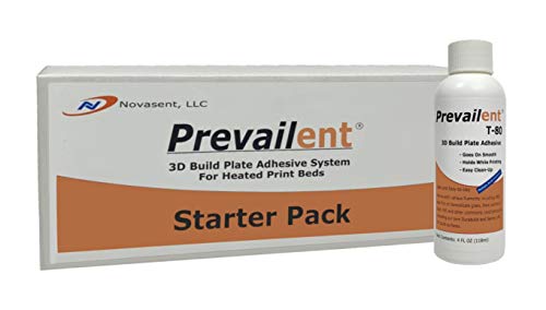 Prevailent T-80 Starter Pack - 3D Printer Adhesive, Helps Prevent Warping. 3D Glue Provides Strong Hold and Easy Release with ABS, PLA, TPU, and PETG on Heated Beds, 4 fl. oz, 118 ml
