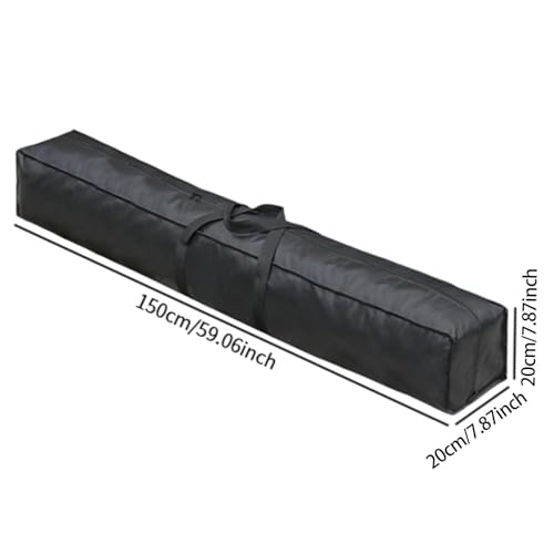 Large Travel Duffle Bag Waterproof Zippered Camping Sports Equipment Storage Long Luggage Bag for Gym Fishing Camping Black, 150cmx20cmx20cm2