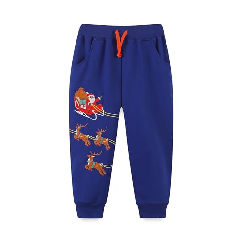 Irsutey Toddler Boys/Girls Kids Christmas Joggers Sweatpants Jogger Pants Elastic Waist with Pockets