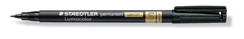 Staedtler Lumocolor Special, Permanent Marker For Coated surfaces and Glass, Black 319 S-9