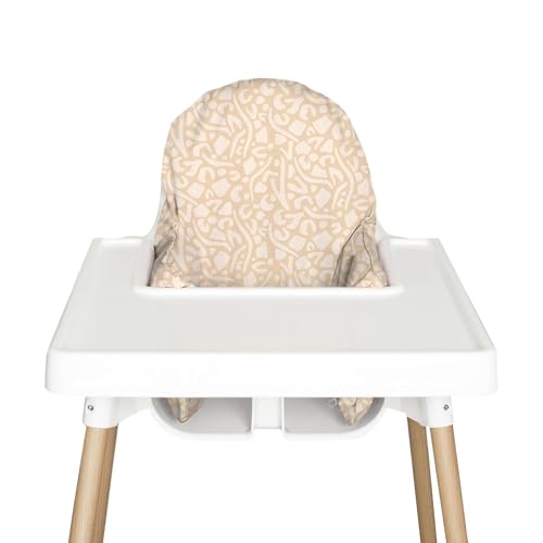 Image of Nibble and Rest Highchair Cushion Cover for Inflatable Cushion, Compatible for IKEA Antilop Highchair,Accessories Stain-Proof and Wipeable Cover (Cushion NOT Included)(Sand Savannah)