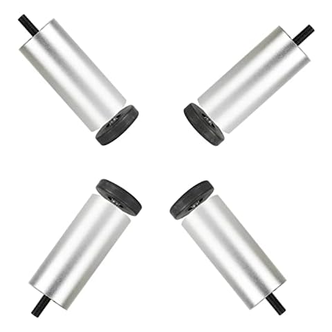 Canzoon Adjustable Legs 120Mm 4Pcs Cabinet Legs Metal Adjustable Furniture Legs Silver Furniture Leveling Feet M8 for Kitchen Table Chair Sofa Cover