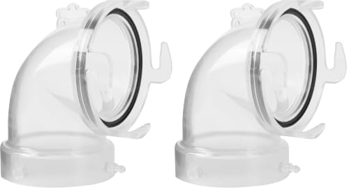 Image of 90 Clearview RV Sewer Hose Adapter with 3 inch Bay Lug - Durable, Leak-Proof Connection (Pack of 2)
