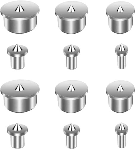 FINDIR12pcs Espigas de Madera 4 mm 5 mm 6 mm 8 mm 10 mm 12 mm Marcadores Madera para espigar...