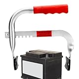 Car Battery Carrier - Adjustable Lift Handle, Rubber Pads Rack | Stainless Steel Battery Removal Tool, Side Lift Rack for Easy Battery Carrying, Automotive Maintenance, Garage Use, Heavy Duty Support