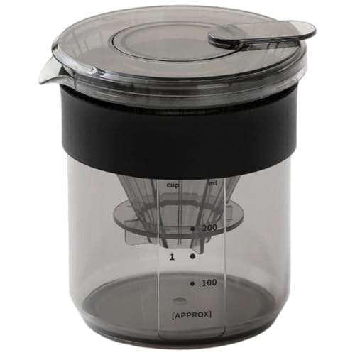 Baokuan Pour over Coffee Maker Three in One Hand Brew Coffee Pot Reusable Dripper Portable Coffee Pot with Scale for Rv Living Vacation